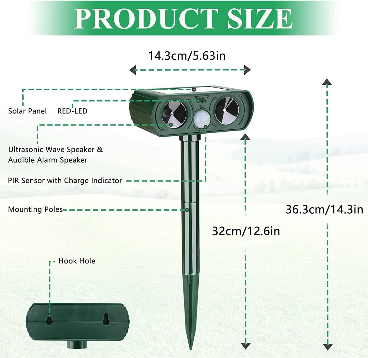 Solar Ultrasonic Animal Repellent