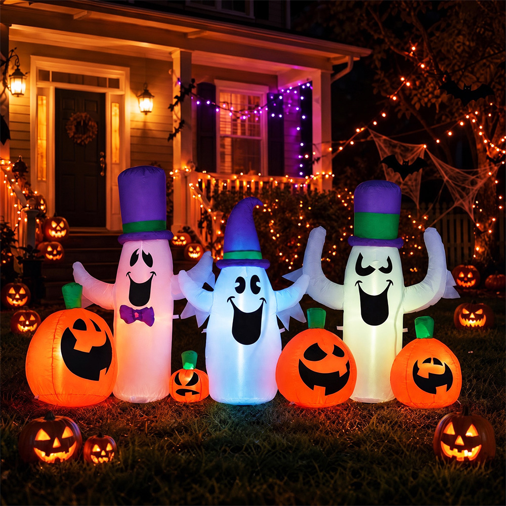 Halloween Inflatable Ghosts And Pumpkins image 7