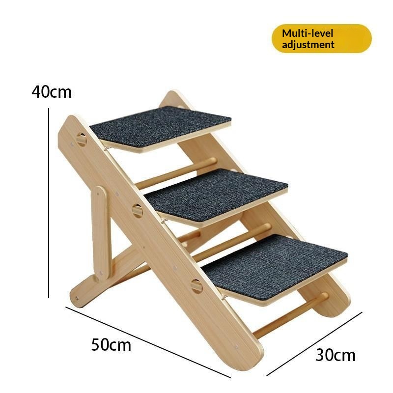 Adjustable Wooden Dog Stairs image 2