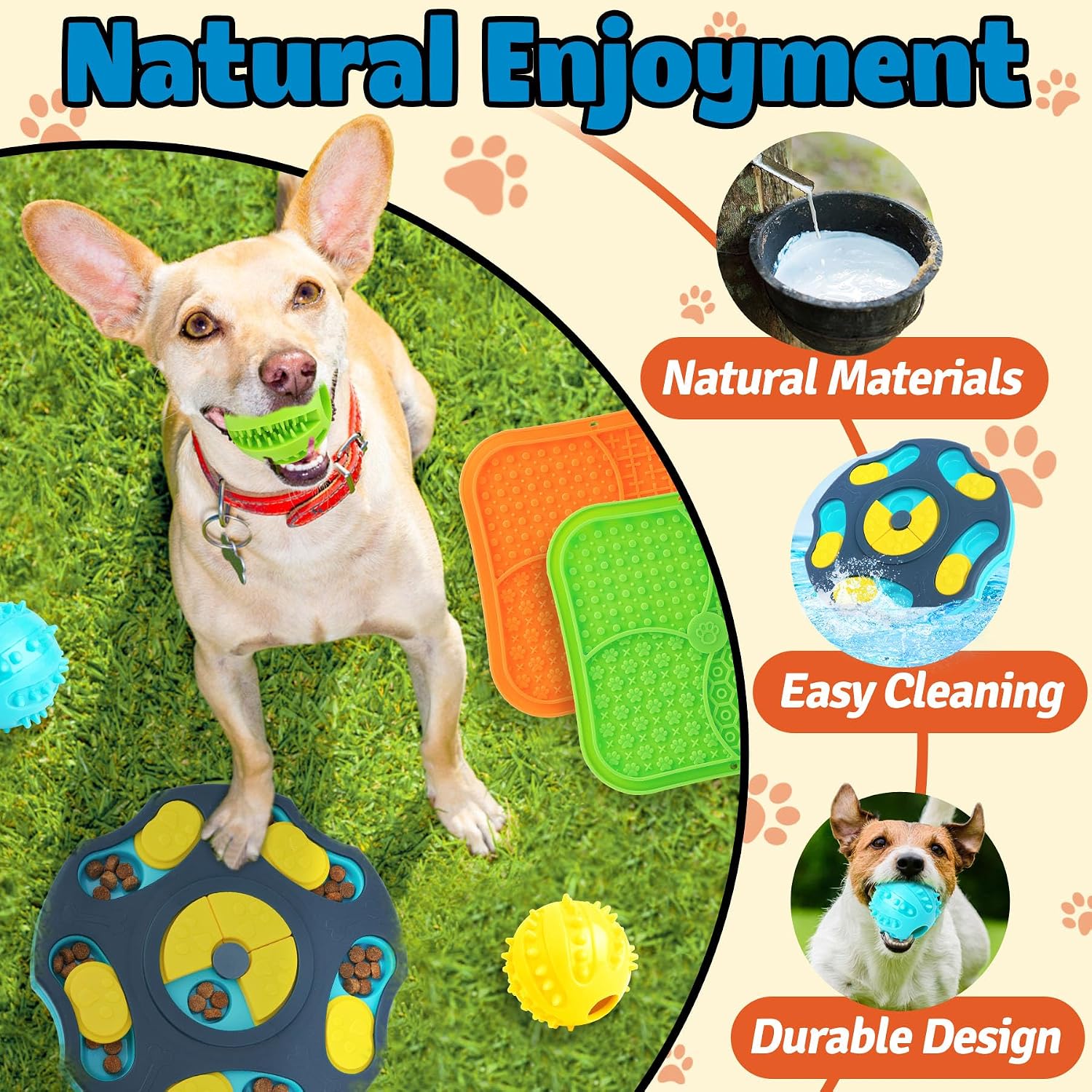 Dog Enrichment Toy Set with Lick Mats image 4