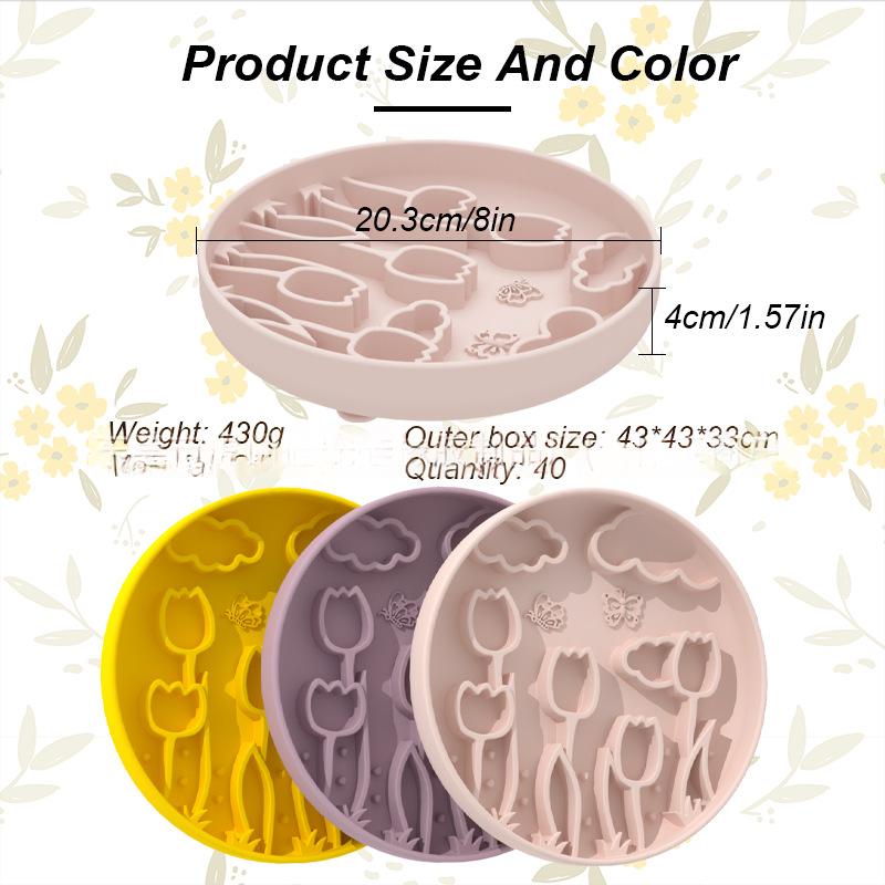 Tulip Silicone Slow-Feeding Mat with Suction Cup image 4