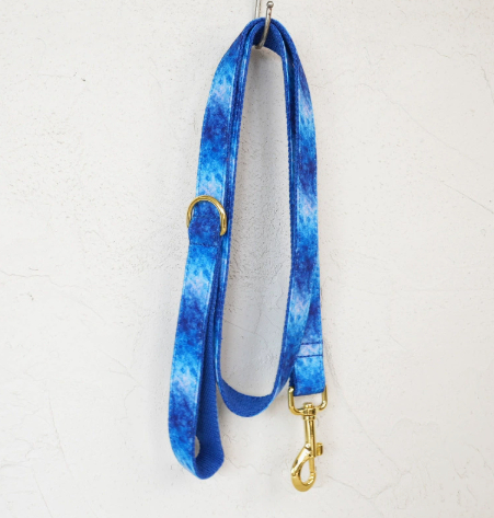 Blue Agate Dog Collar Pet Supplies Export Leash Set Gold Buckle image 5
