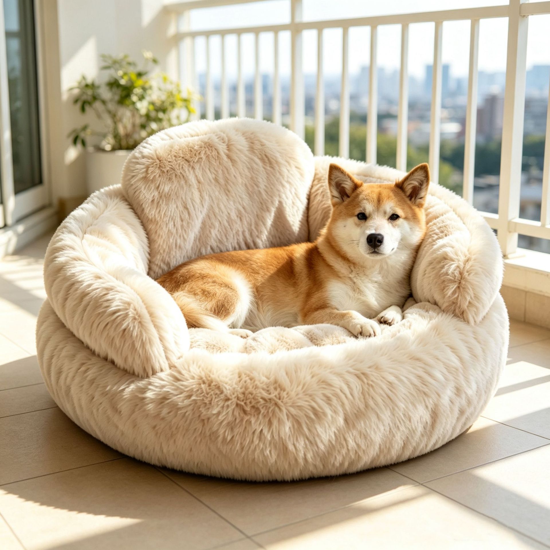 Plush Round Pet Bed Dog Bed Winter Dog Mat image 6