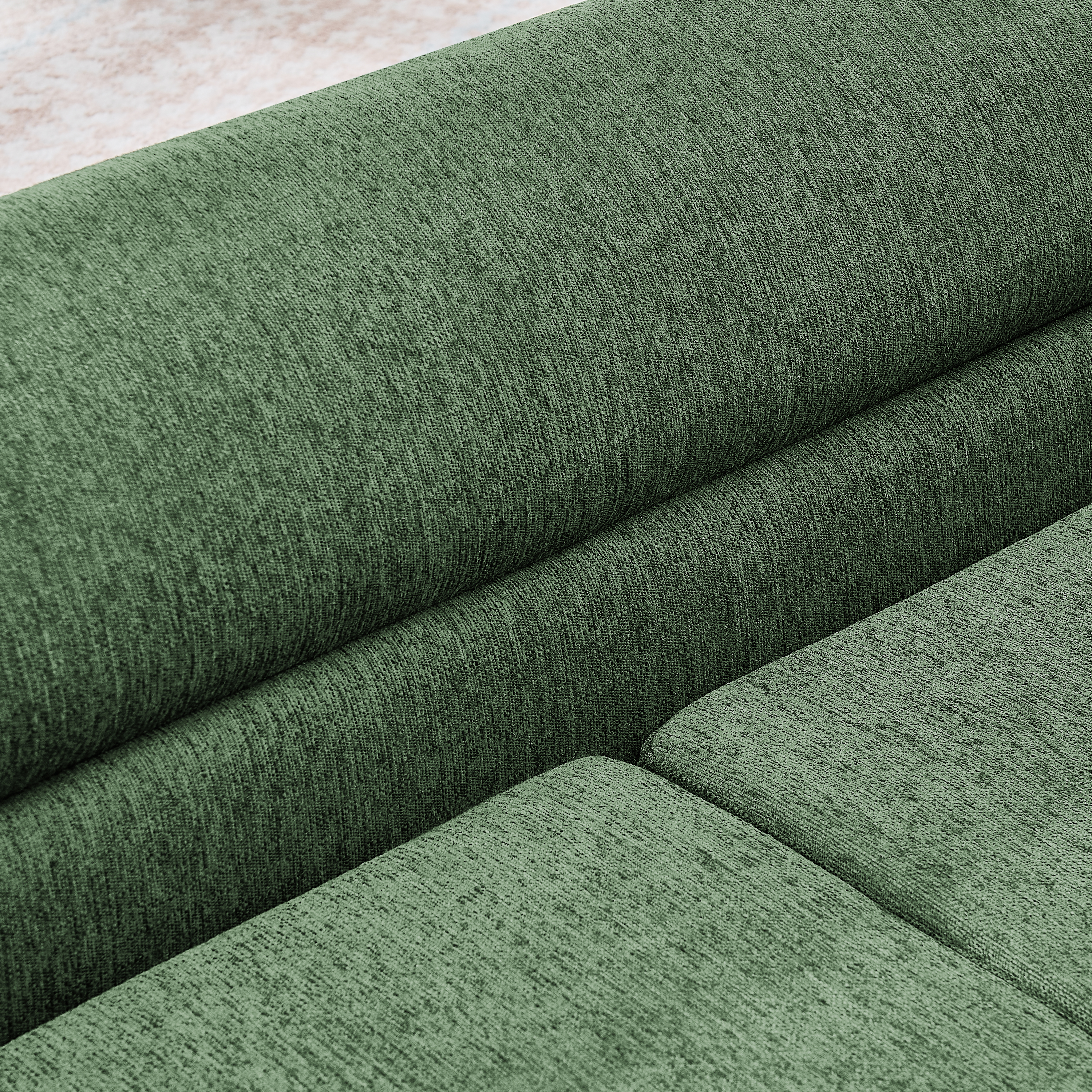 Oversized Pet Sofa, Curved Armrest Rectangular Dog Sofa, Linen Fabric Comfort Pet Couch for Large & Oversized Dogs-Olive Green image 9