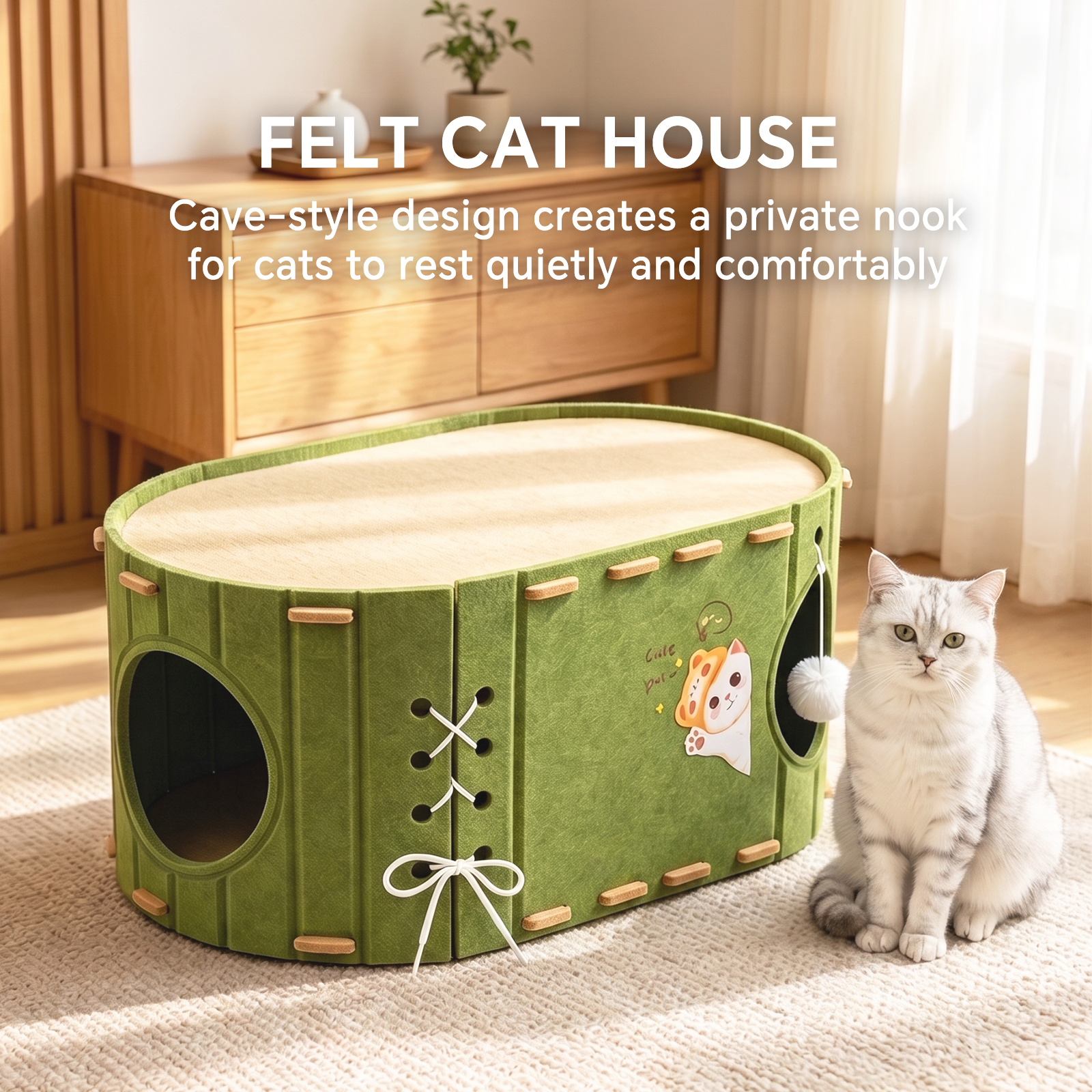 Green Single-layer Cat Toy image 6