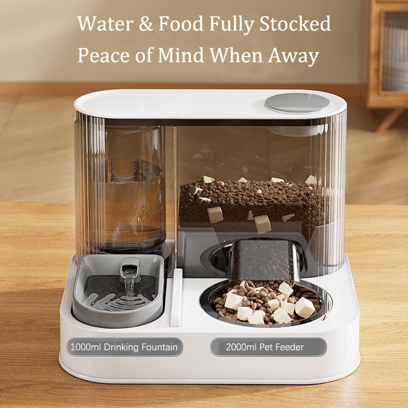 2 In 1 Automatic Cat Feeder Water Dispenser Dry Wet Pet Dog Puppy Food Dispenser image 7