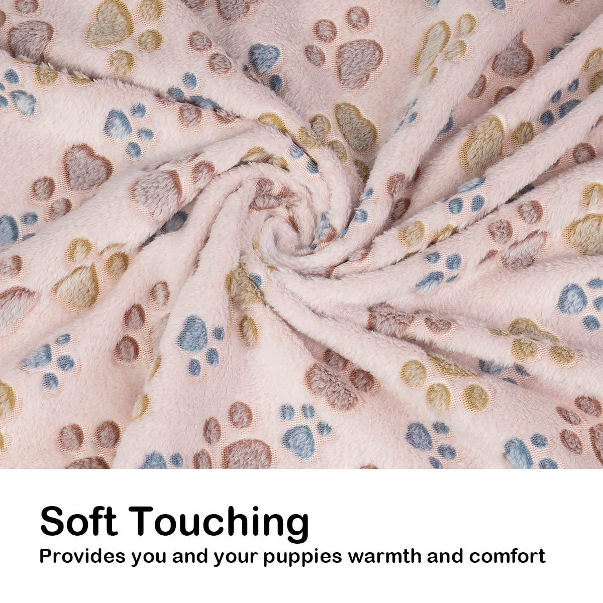 Soft Plush Paw Print Dog and Cat Blanket image 14