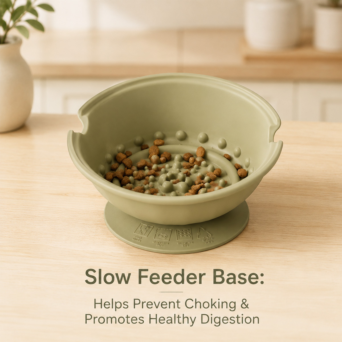 Stainless Steel Slow Feeder Dog Bowl