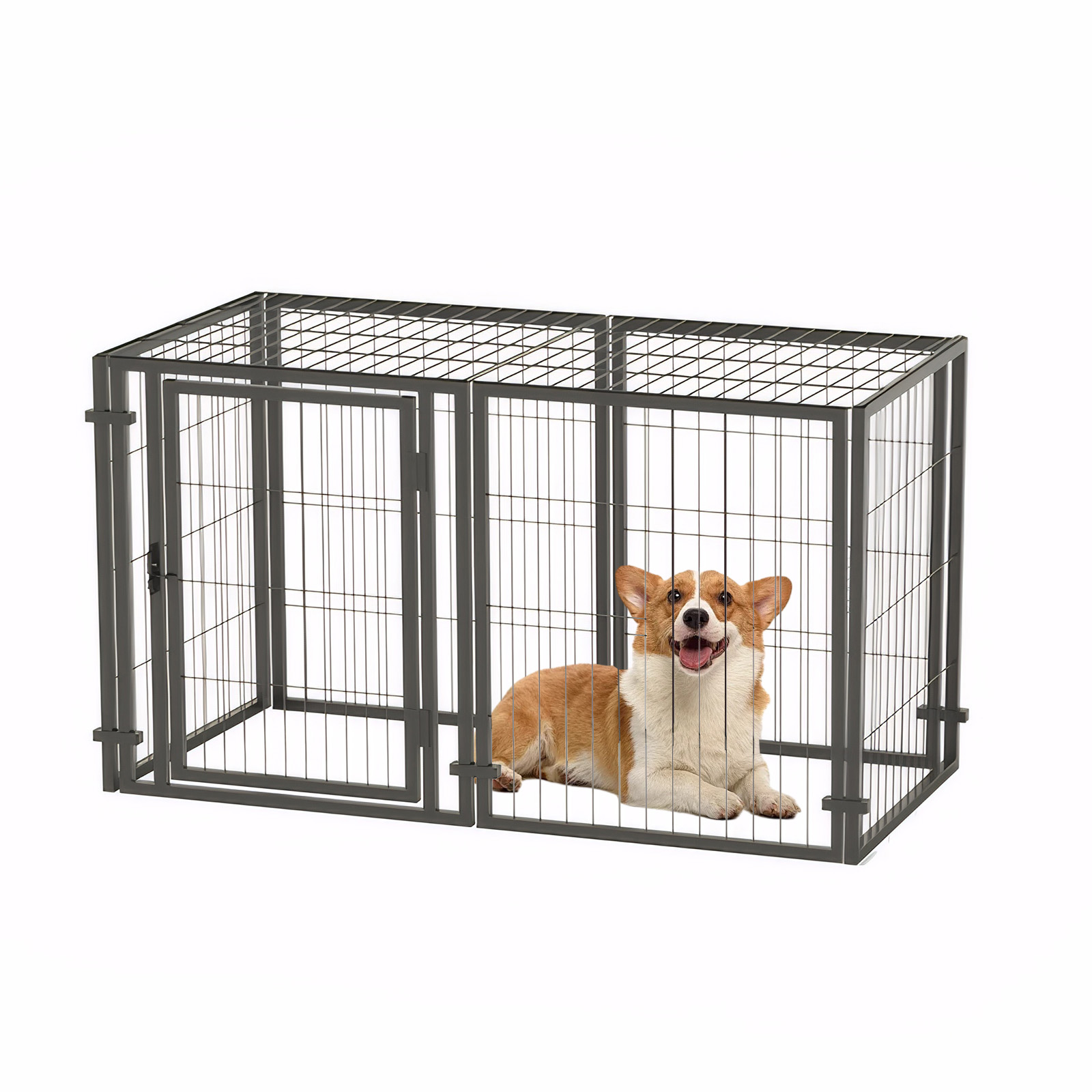 47.2" Dog Crate for Small Medium Large Dogs, Puppy Dog Playpen for Yard Indoor Outdoor Use, Pet Dog Cage Kennel (47.2"L x 23.6"W x 23.6"H) image 8