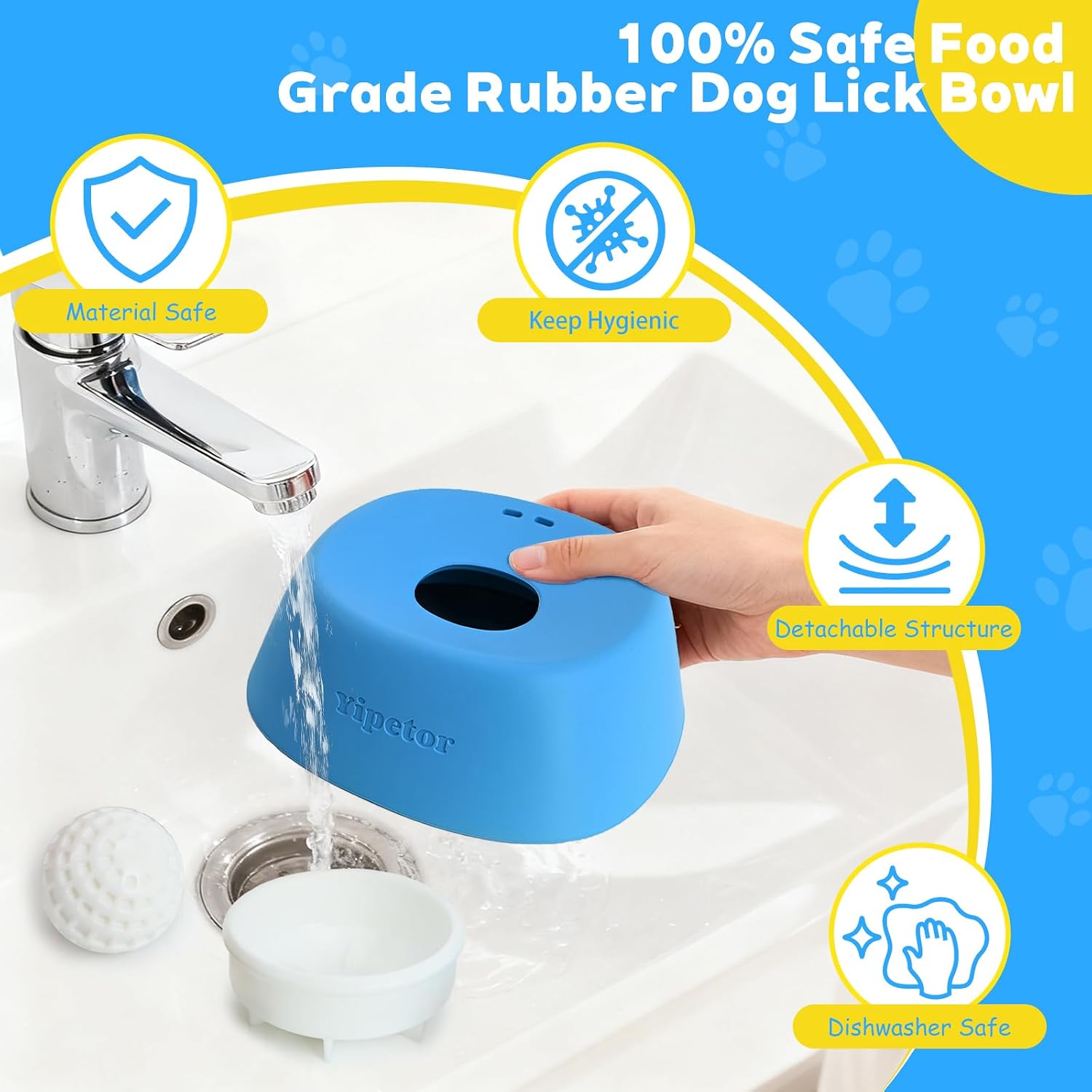Dog Lick Bowl with Rolling Ball Slow Feeder
