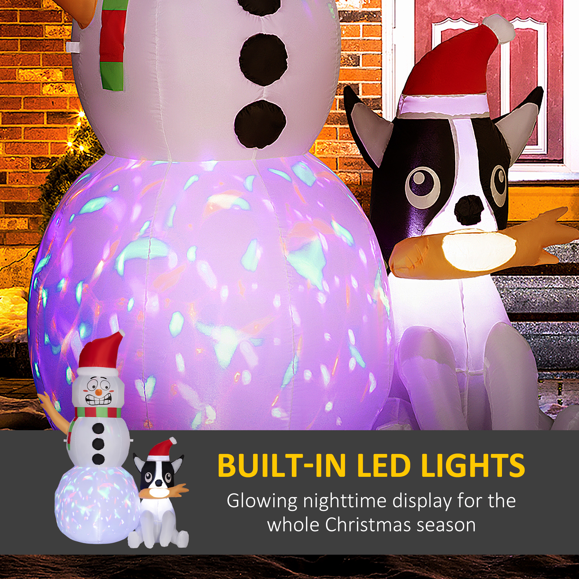 6.2ft Inflatable Santa With Dog Decoration image 8