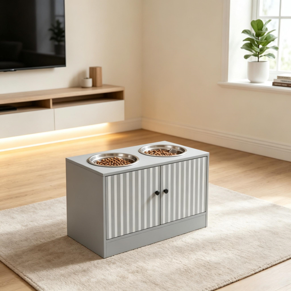 Elevated Dog Feeding Station with Storage image 4