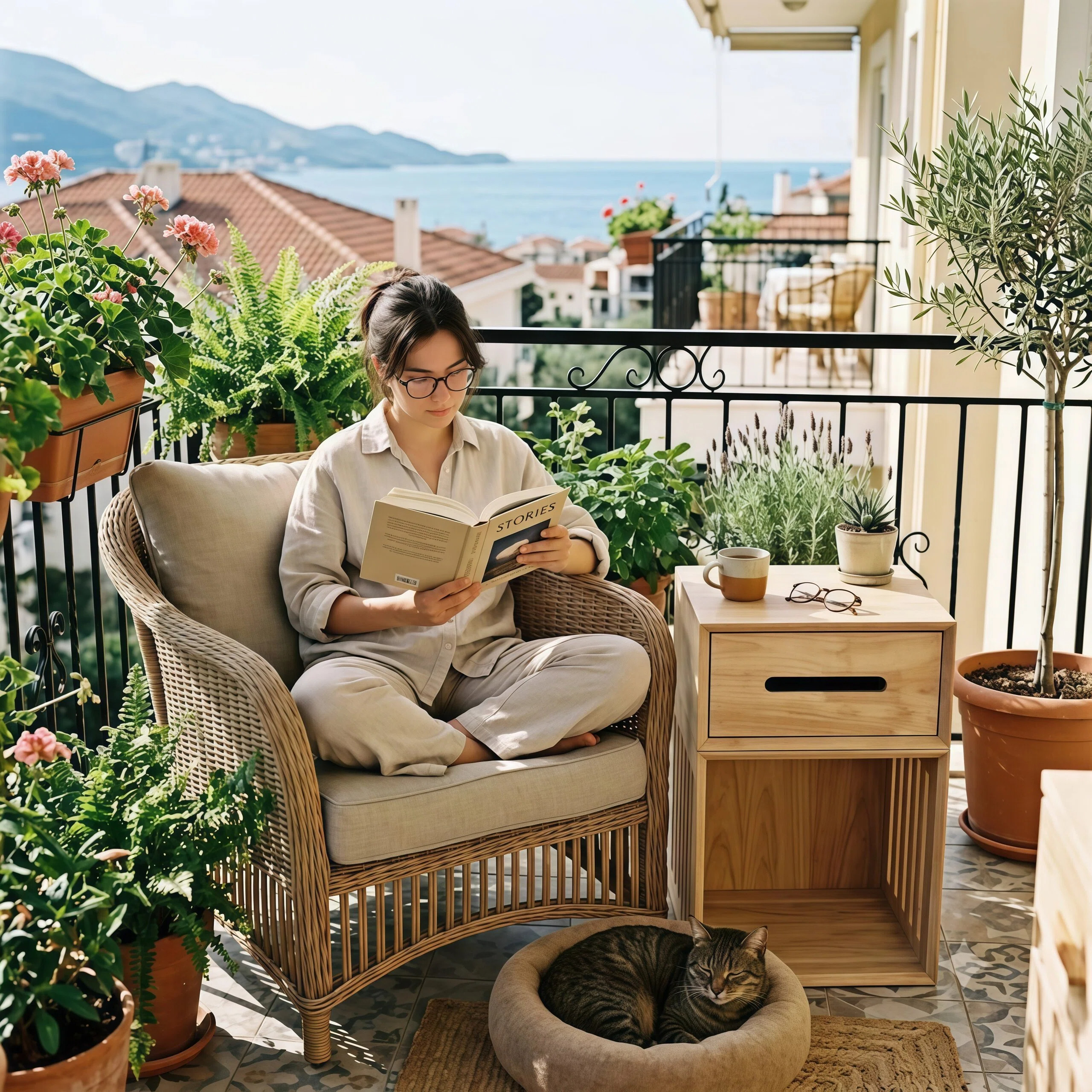 Solid Wood Rubberwood Pet Cat Bed image 3