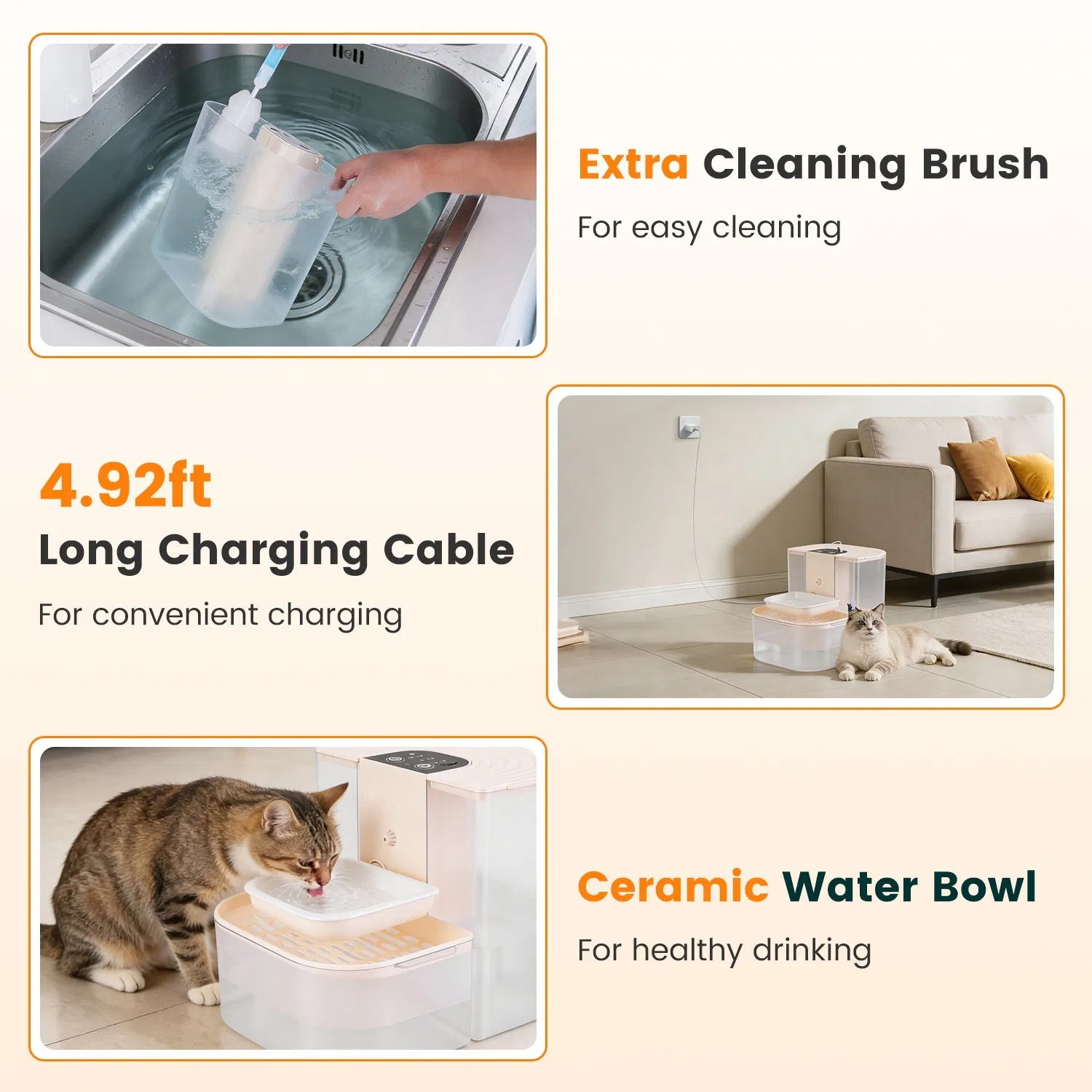 Cordless Dual Tank Pet Water Fountain image 7