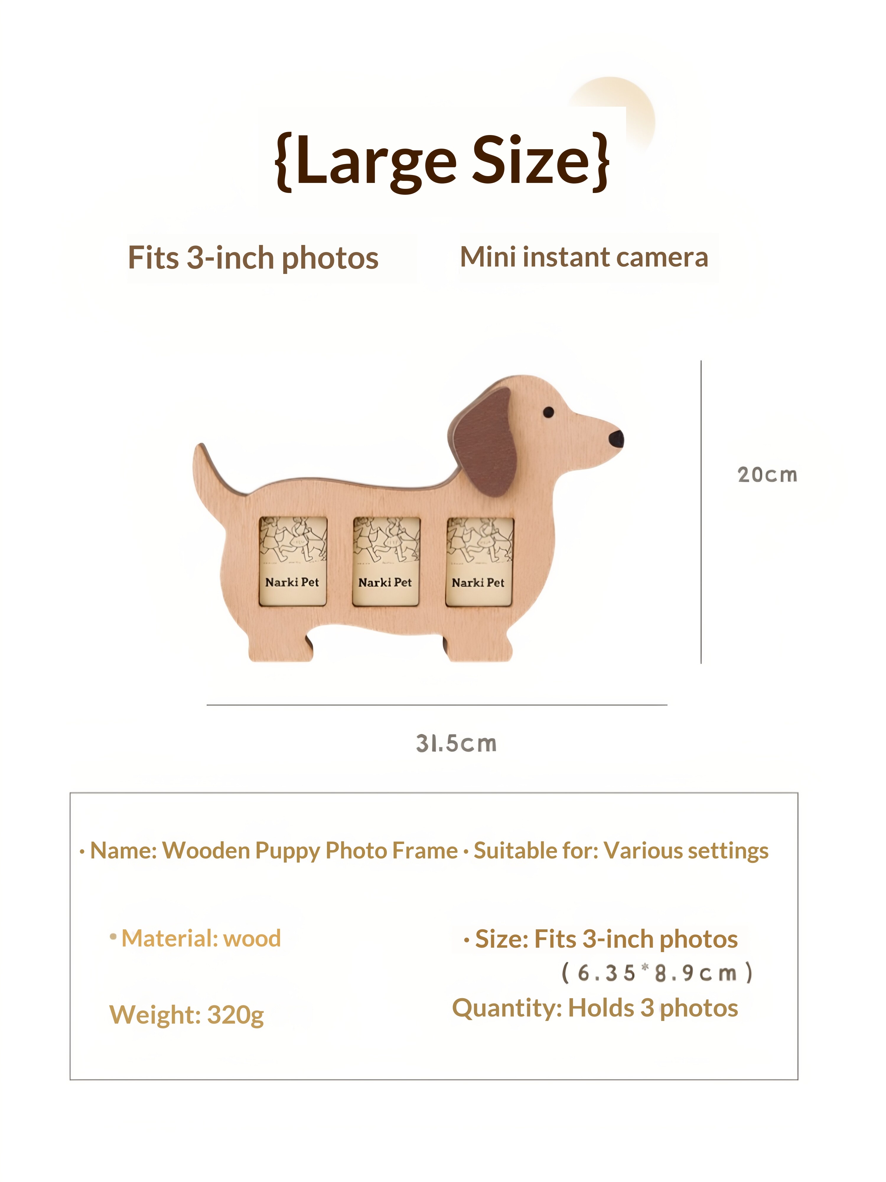 Wooden Sausage Dog Photo Frame image 7