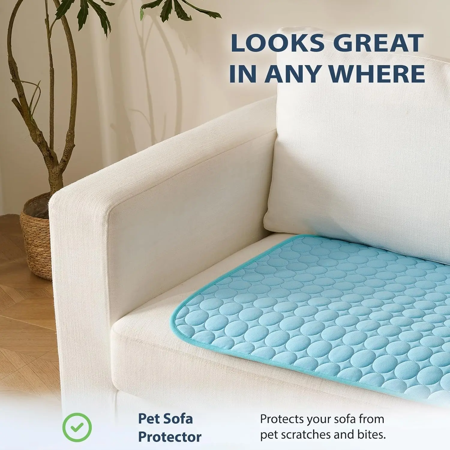 Summer Cooling Mat & Sleeping Pad- Water Absorption Top, Materials Safe, Easy Carry, EZ Clean. Keep Cooling for Pets, Kids and A image 4