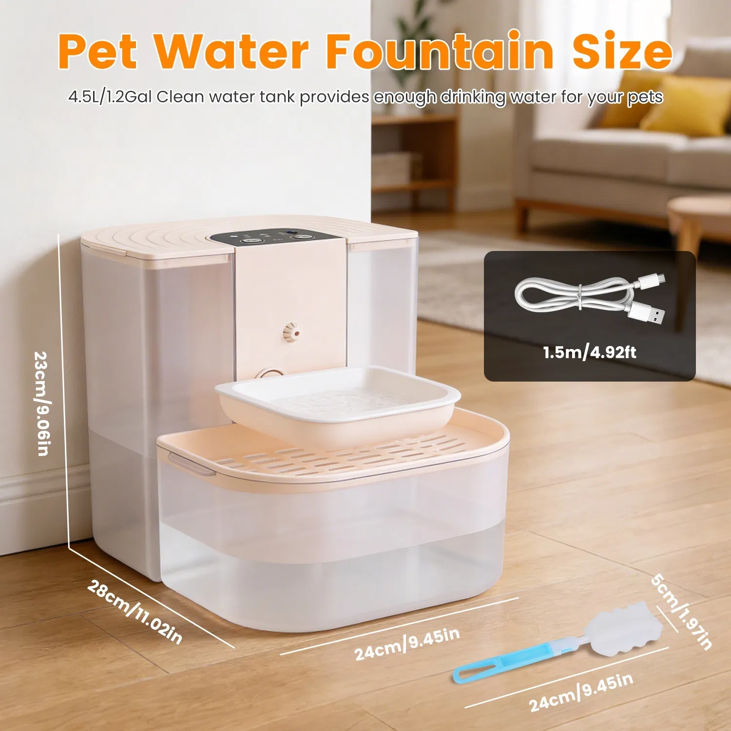 Cordless Dual Tank Pet Water Fountain image 10