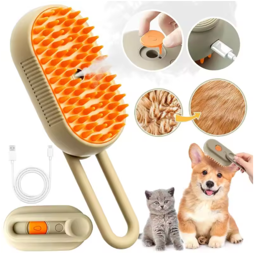 Pet Steam Brush Cat And Dog Deshedder Tool For Grooming And Hair Removal image 6