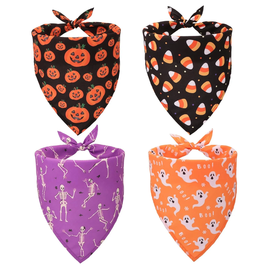 Halloween Skeleton Dog Bandanas 4-Pack image 5