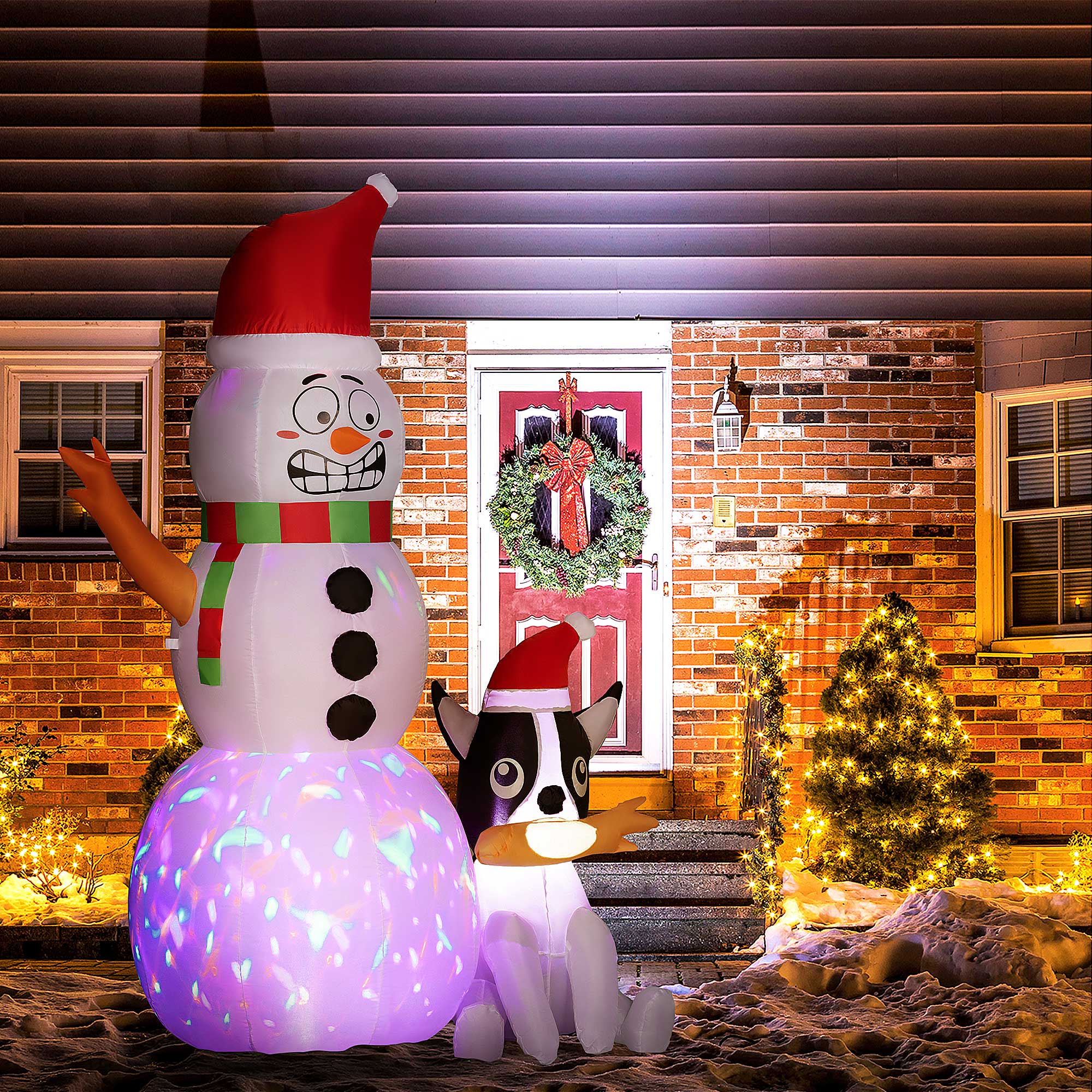 6.2ft Inflatable Santa With Dog Decoration image 3