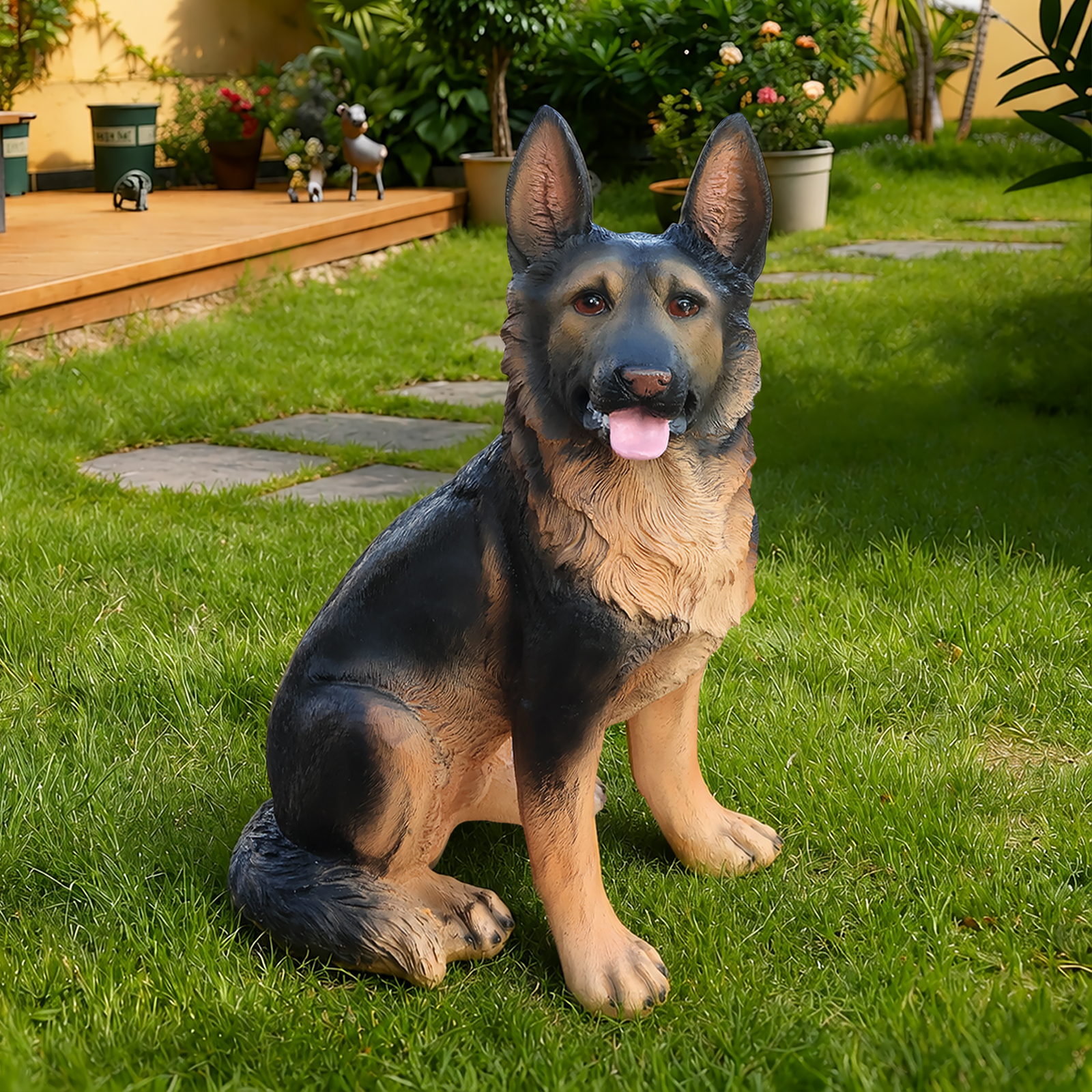 Outdoor Dog Statues German Shepherd Dog Statue for Garden image 16