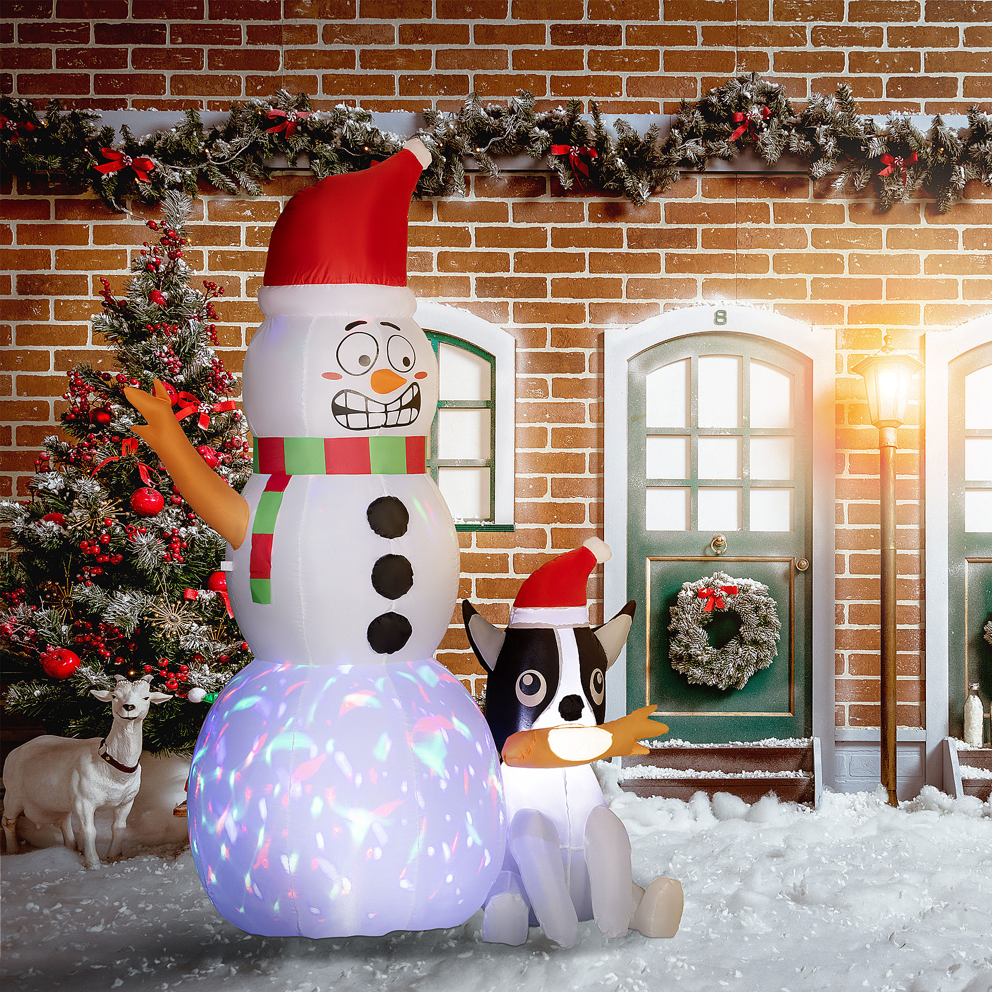 6.2ft Inflatable Santa With Dog Decoration image 11