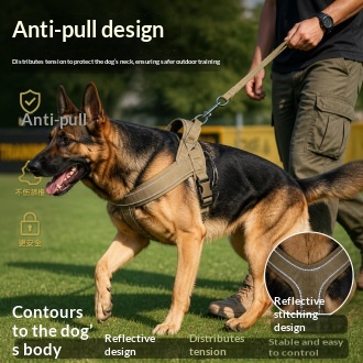 Double D-ring Explosion-proof Tactical Dog Harness image 3