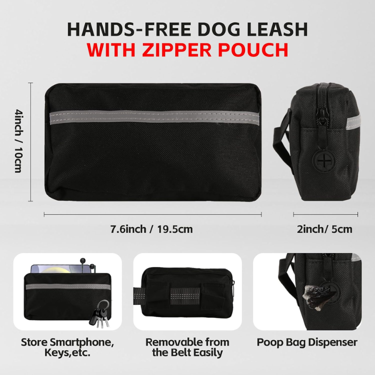 Hands-Free Running Dog Leash with Waist Belt