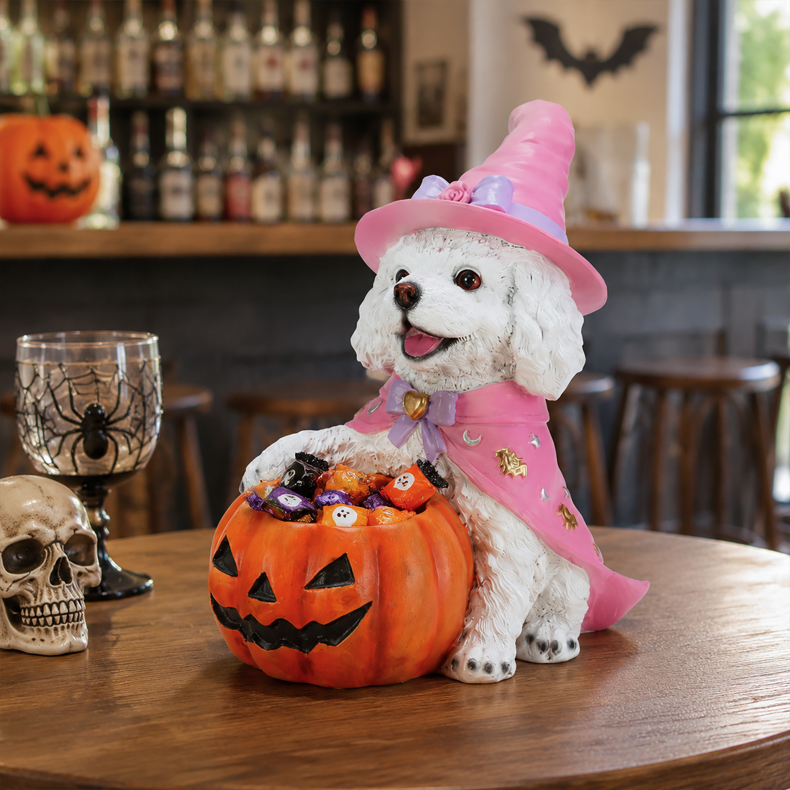Halloween White Teddy Puppy Figurine image 3