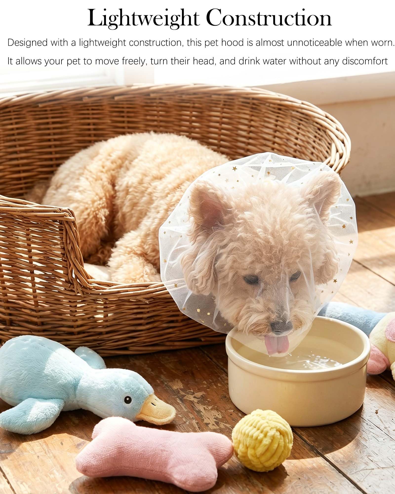 8 Pack Dog Anti-Lick Hood,Breathable Mesh Design With Adjustable Elastic  Lightweight Mask, Anti-Scavenging,Pet Safety Hood For Small Dogs And Cats image 6