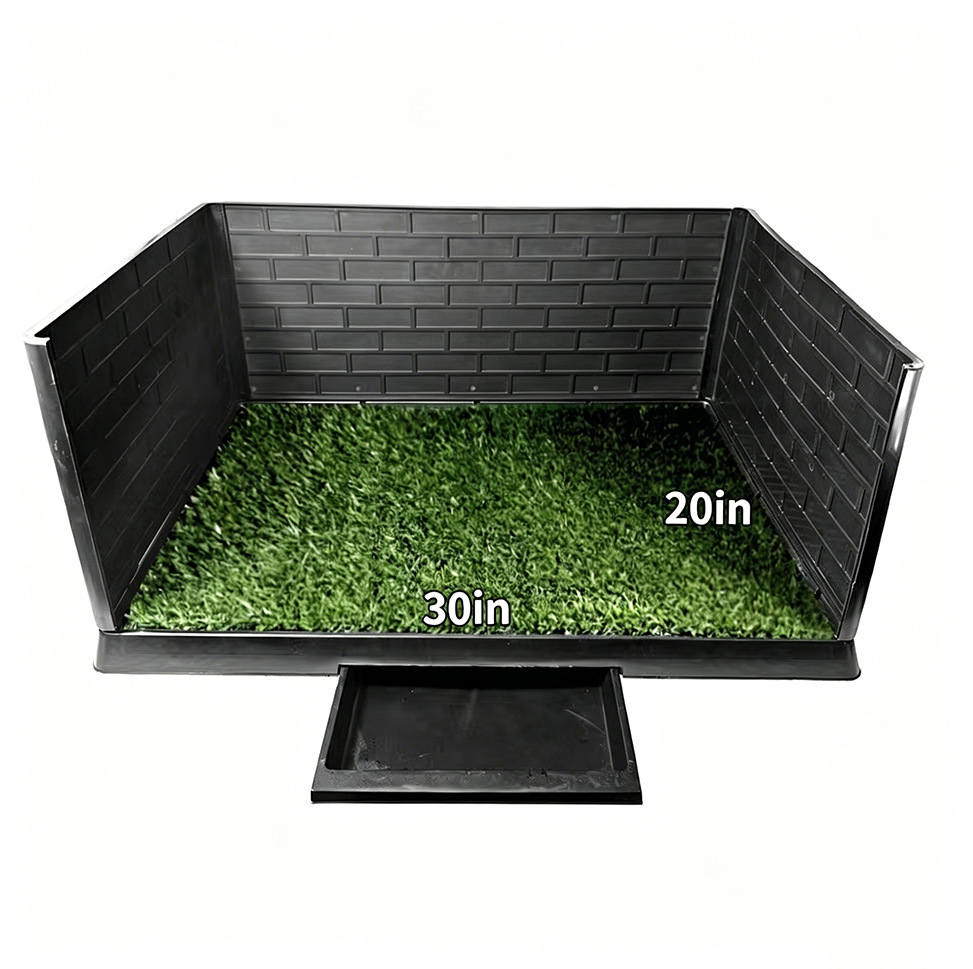 Three-sided Fenced-in Artificial Grass Dog Toilet image 2