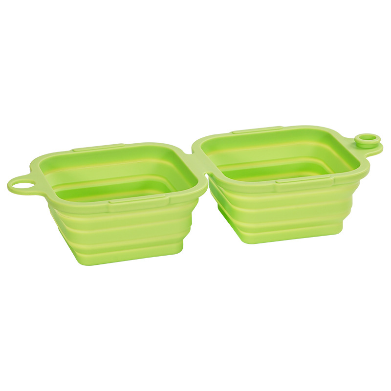 Outdoor Portable Dual Dog Feeding Bowls image 4