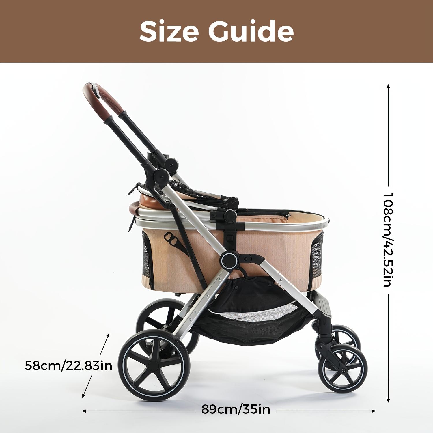 Versatile Pet Stroller For Small To Medium Dogs And Cats  Lightweight, Foldable, And Multi-purpose With Detachable Aluminum Frame Features Ventilated Mesh For Outings, Travel, And Walks. image 4