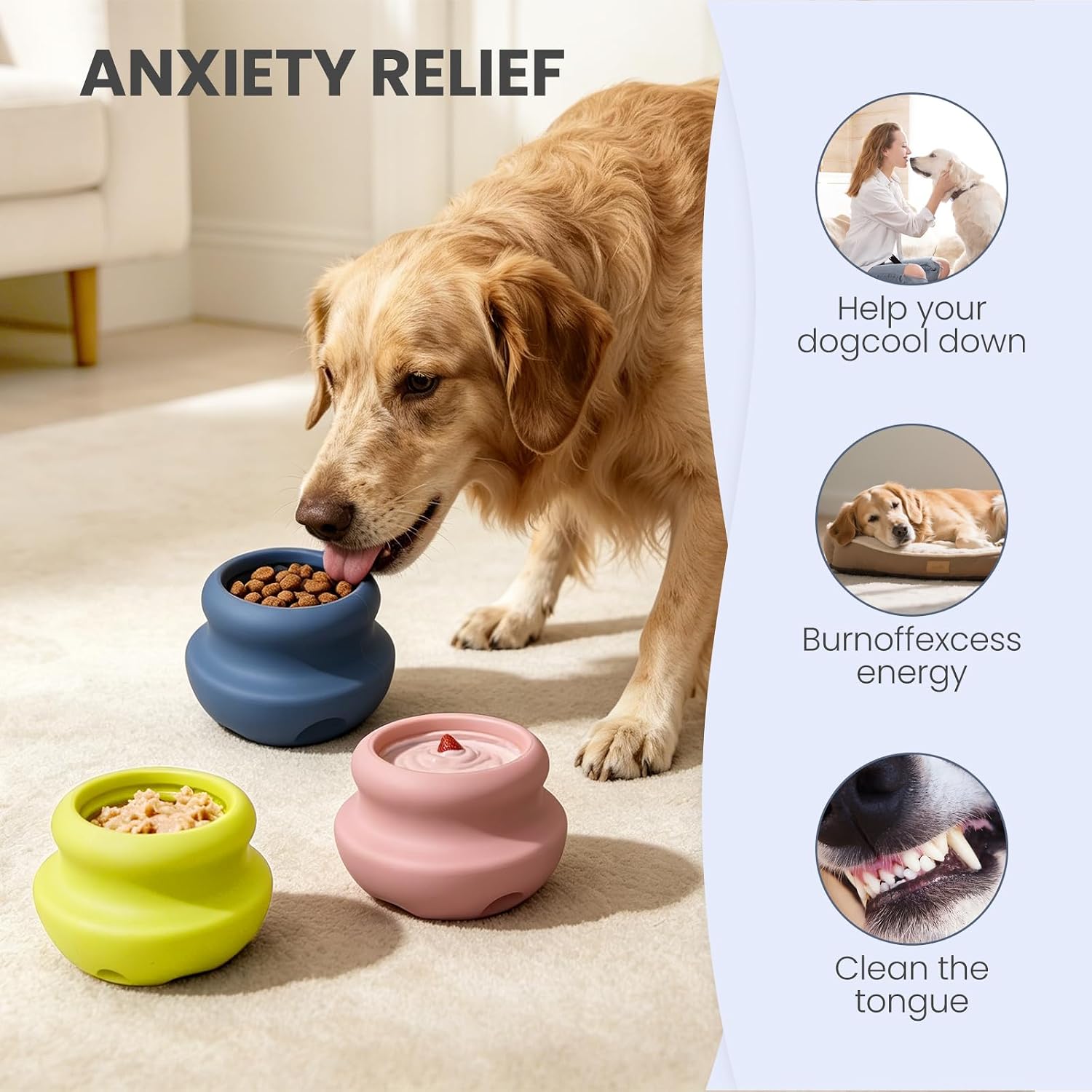 Freeze Dog Enrichment Lick Toy Bowl image 3