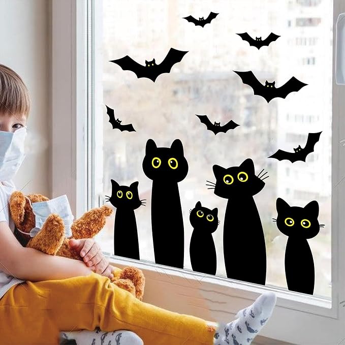 Halloween Black Cat Window Clings image 3