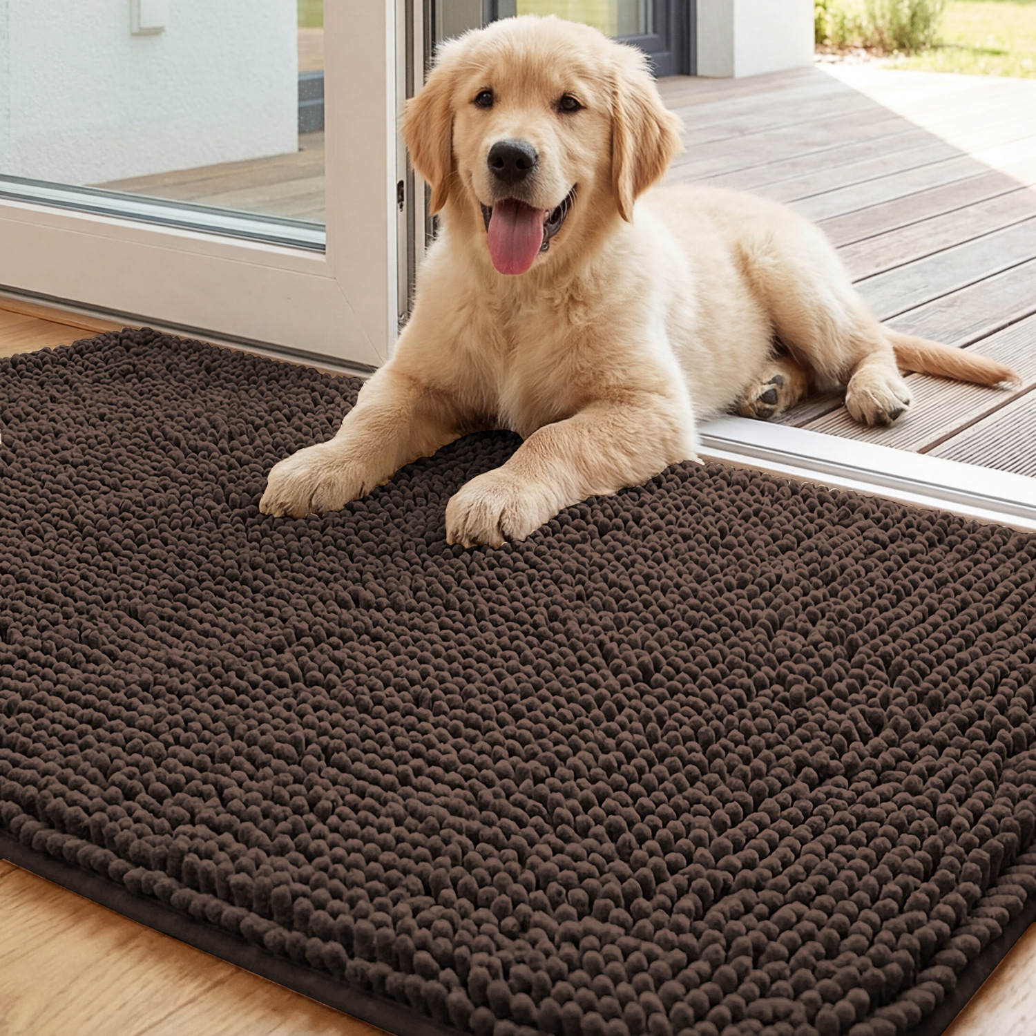 Absorbent Chenille Non-Slip Pet Mat image 7