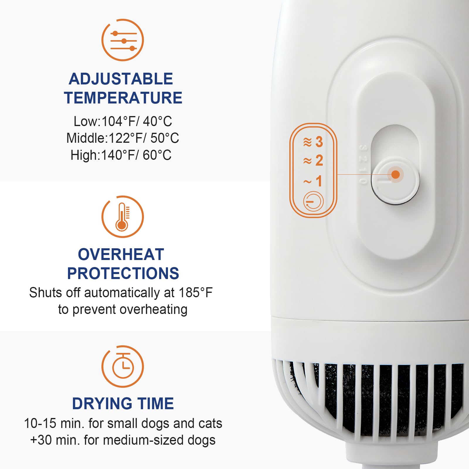3-in-1 Pet Hair Dryer and Slicker Brush image 3