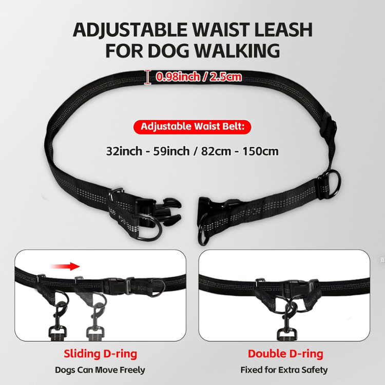 Hands-Free Running Dog Leash with Waist Belt image 2