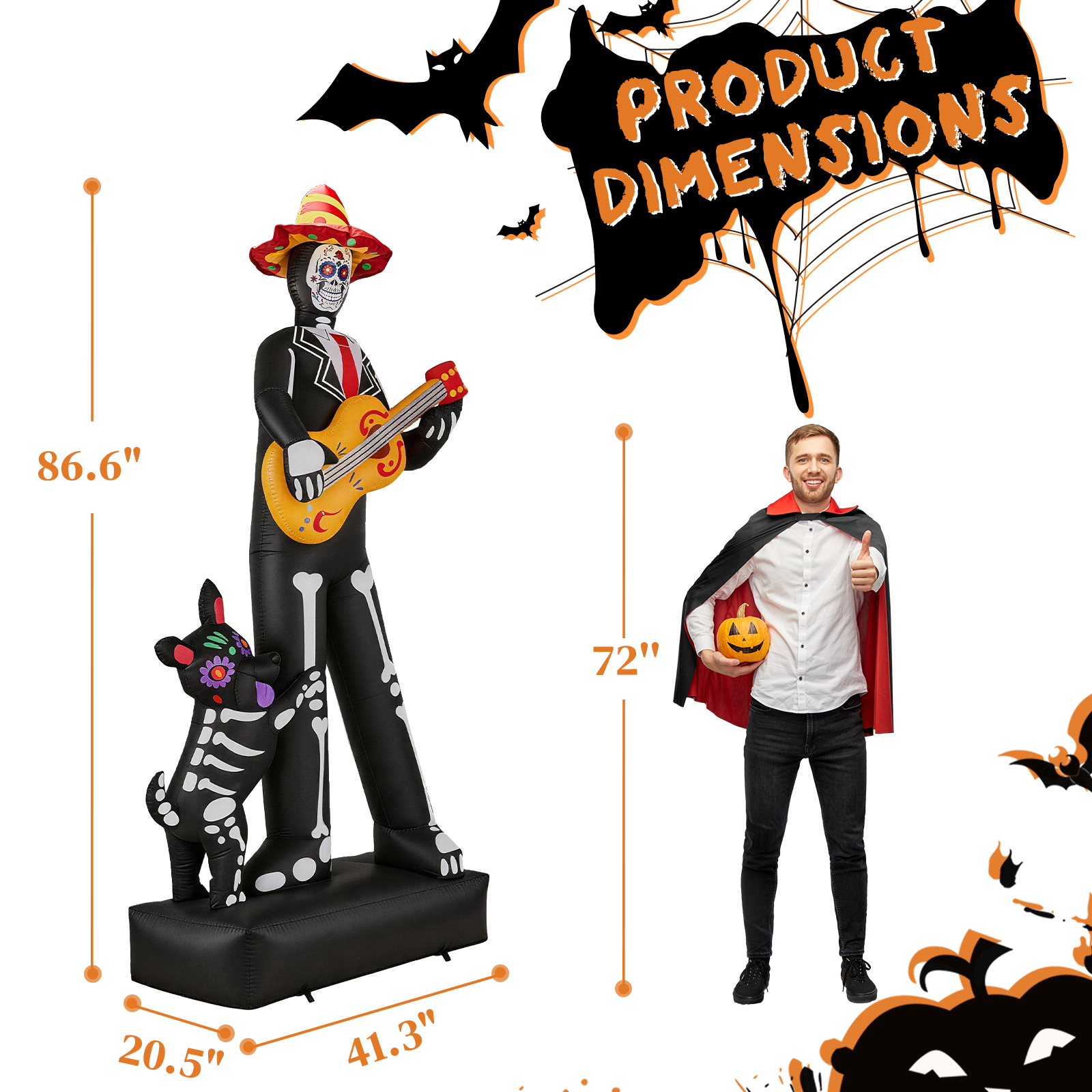 Ghostly Musician With Dog Halloween Inflatable image 8