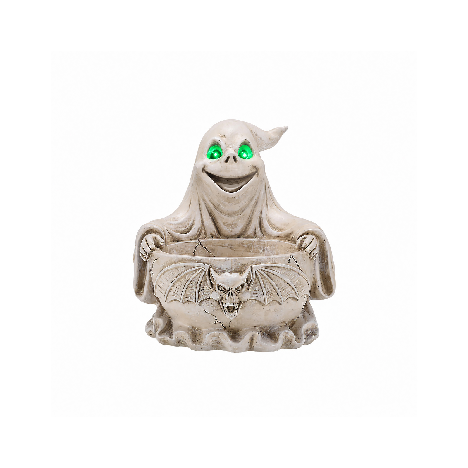 Halloween Ghost Storage Bowl Figurine, Spooky Candy Dish with LED Light for Halloween Party image 17