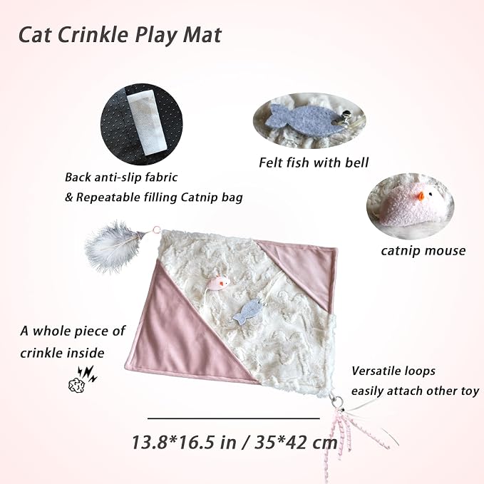 Crinkle Play Mat with Catnip image 4