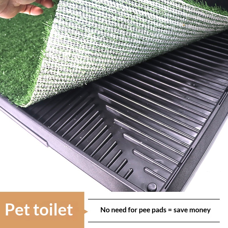Three-sided Fenced-in Artificial Grass Dog Toilet image 6