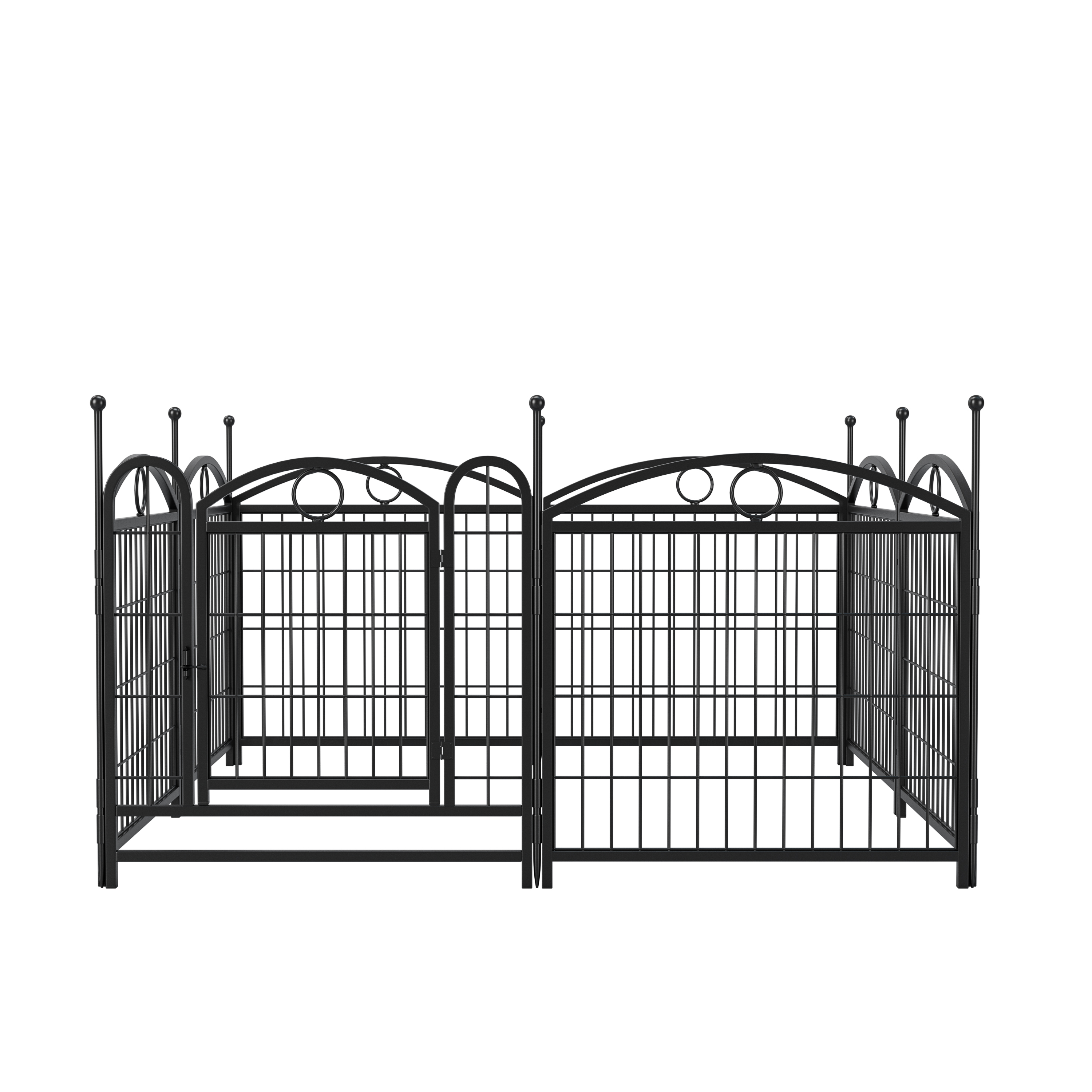 Dog Playpen Indoor 24 inch 8 Panels Metal Dog Pen Pet Dog Fence Outdoor Exercise Pen with Doors, Heavy Duty Dog Fence Puppy Pen for Large Medium Small Dogs Indoor Outdoor Foldable Pet Exercise Pen image 39