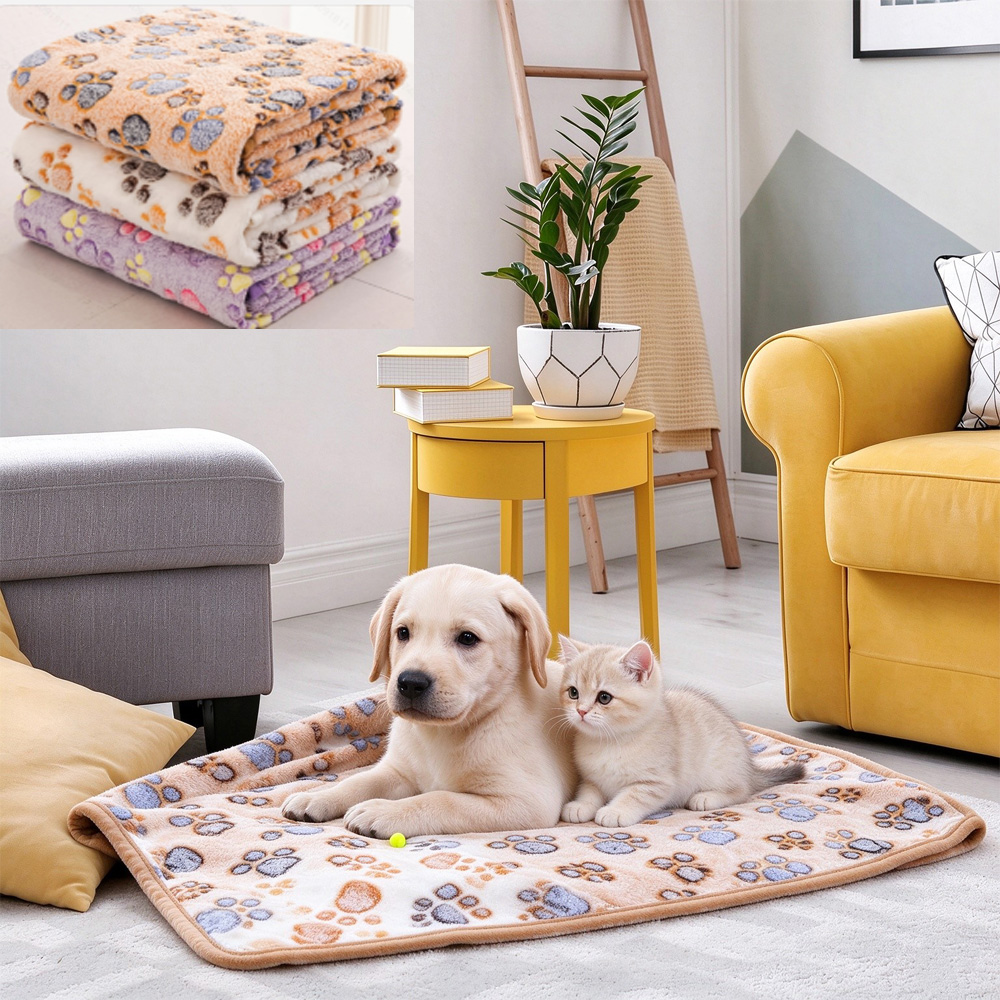 Soft Plush Paw Print Pet Blanket image 9