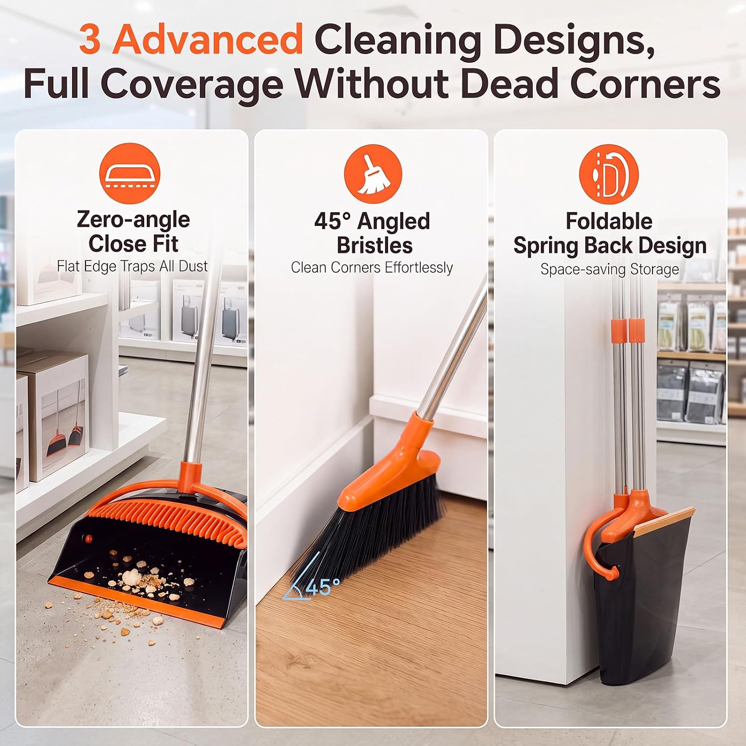 Standing Broom and Dustpan Set image 6