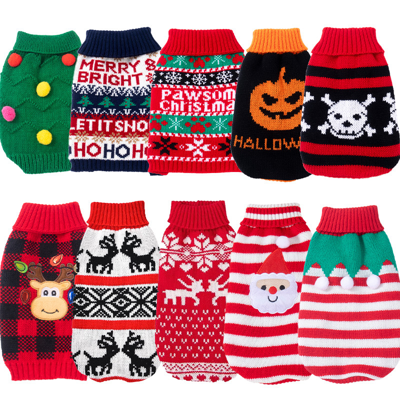 Santa Knitted Dog Sweater image 12