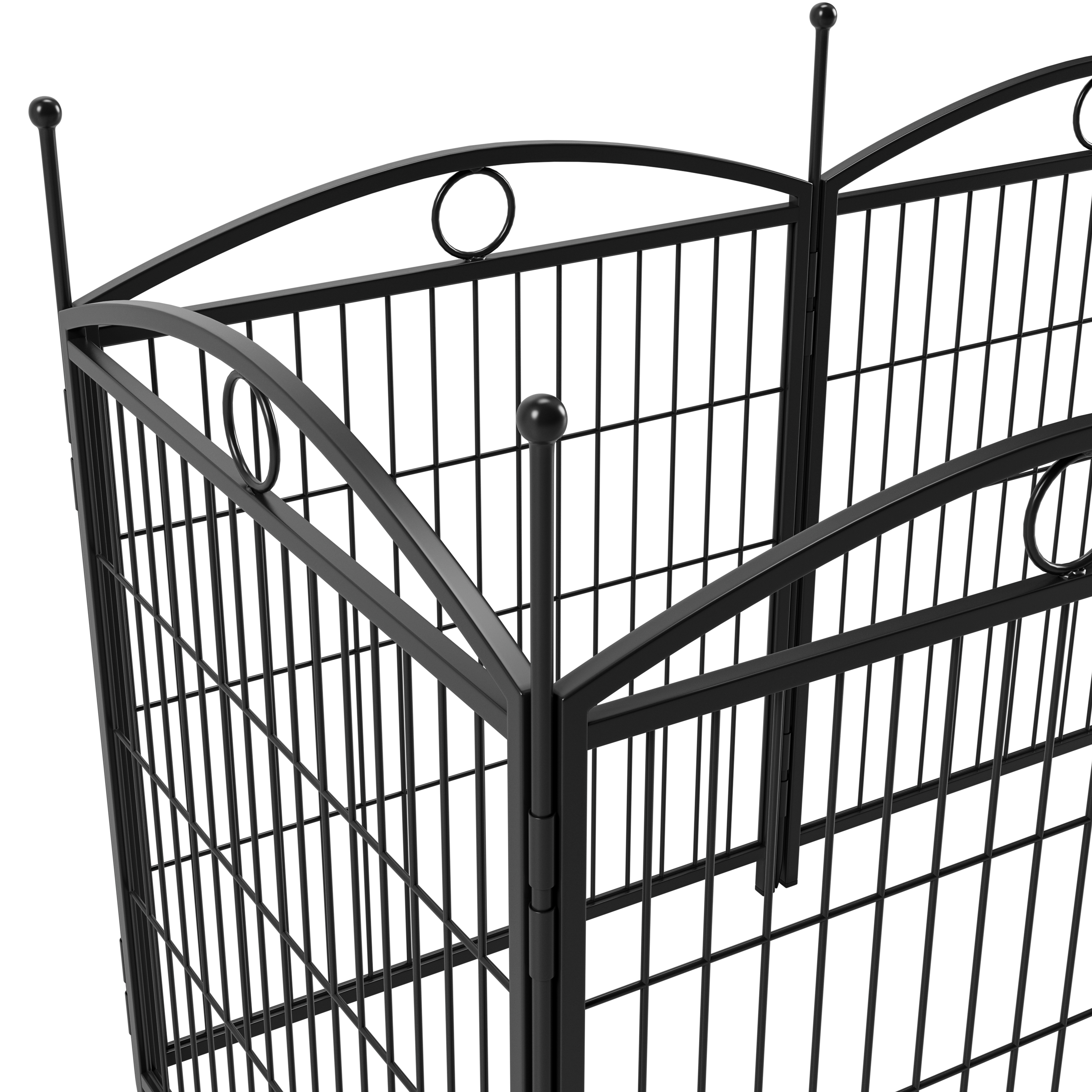 Dog Playpen Indoor 32 inch 8 Panels Metal Dog Pen Pet Dog Fence Outdoor Exercise Pen with Doors, Heavy Duty Dog Fence Puppy Pen for Large Medium Small Dogs Indoor Outdoor Foldable Pet Exercise Pen image 24
