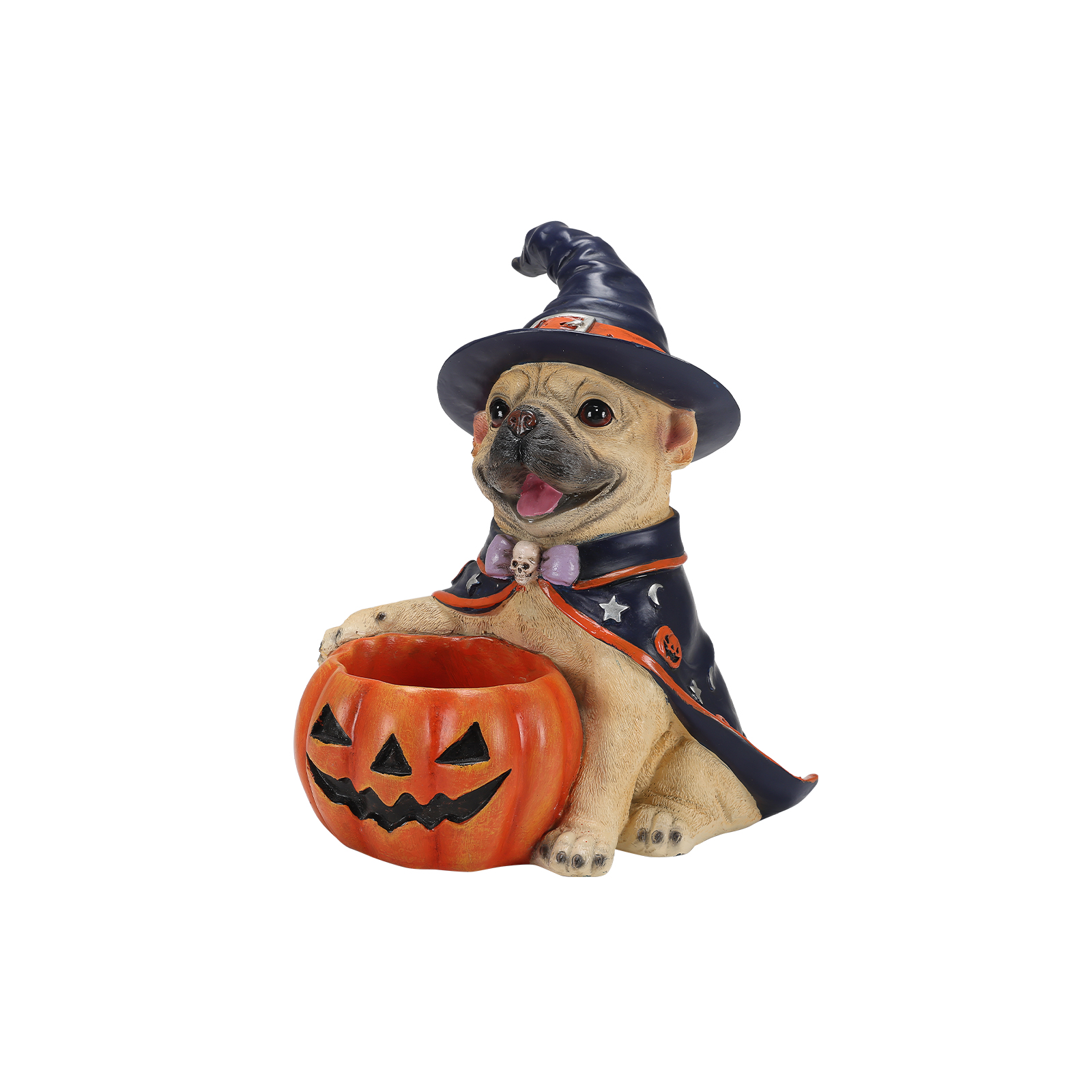 Halloween French Witch Puppy Pumpkin Bowl image 11