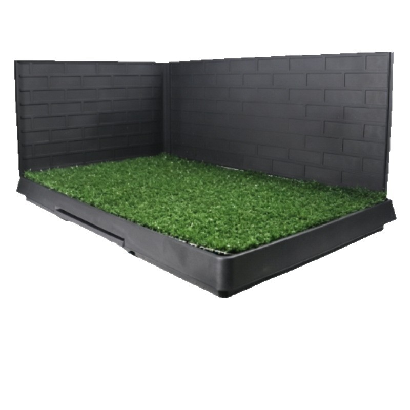 Three-sided Fenced-in Artificial Grass Dog Toilet