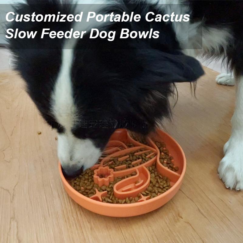 Pet Bowl, New Cactus-shaped Slow-feeding Bowl With Suction Cup image 8